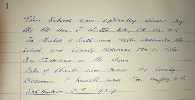 Log Book Opening September 1957